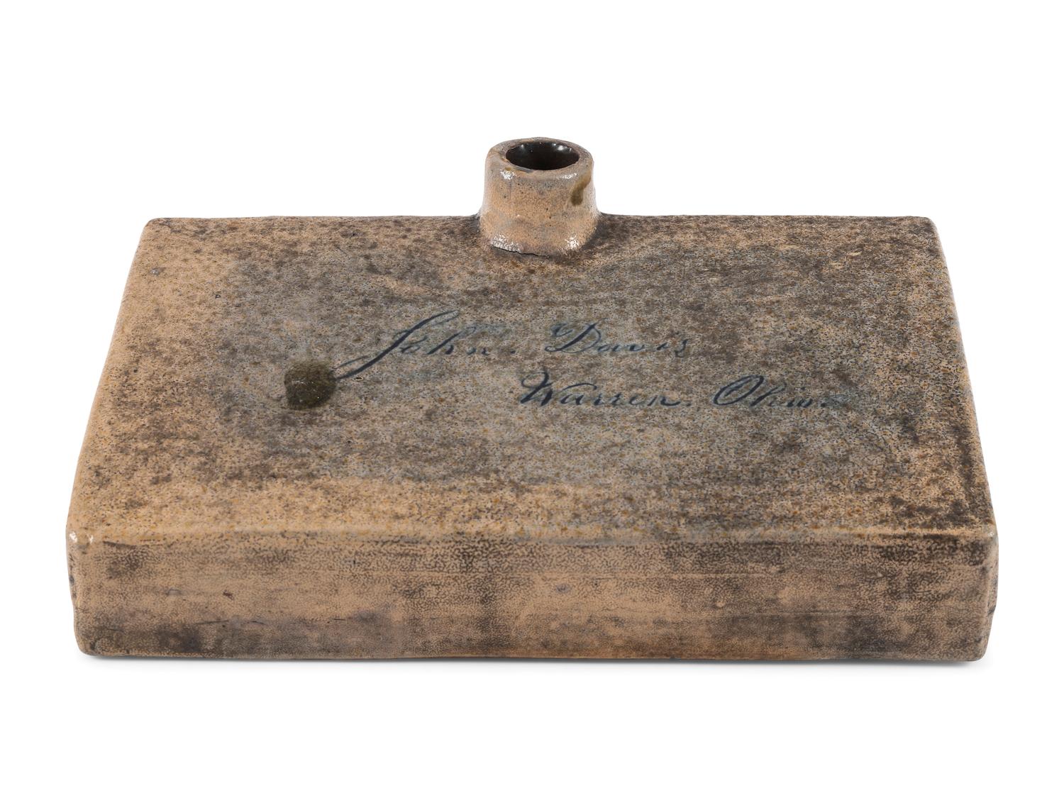 An Ohio Stoneware Foot Warmer