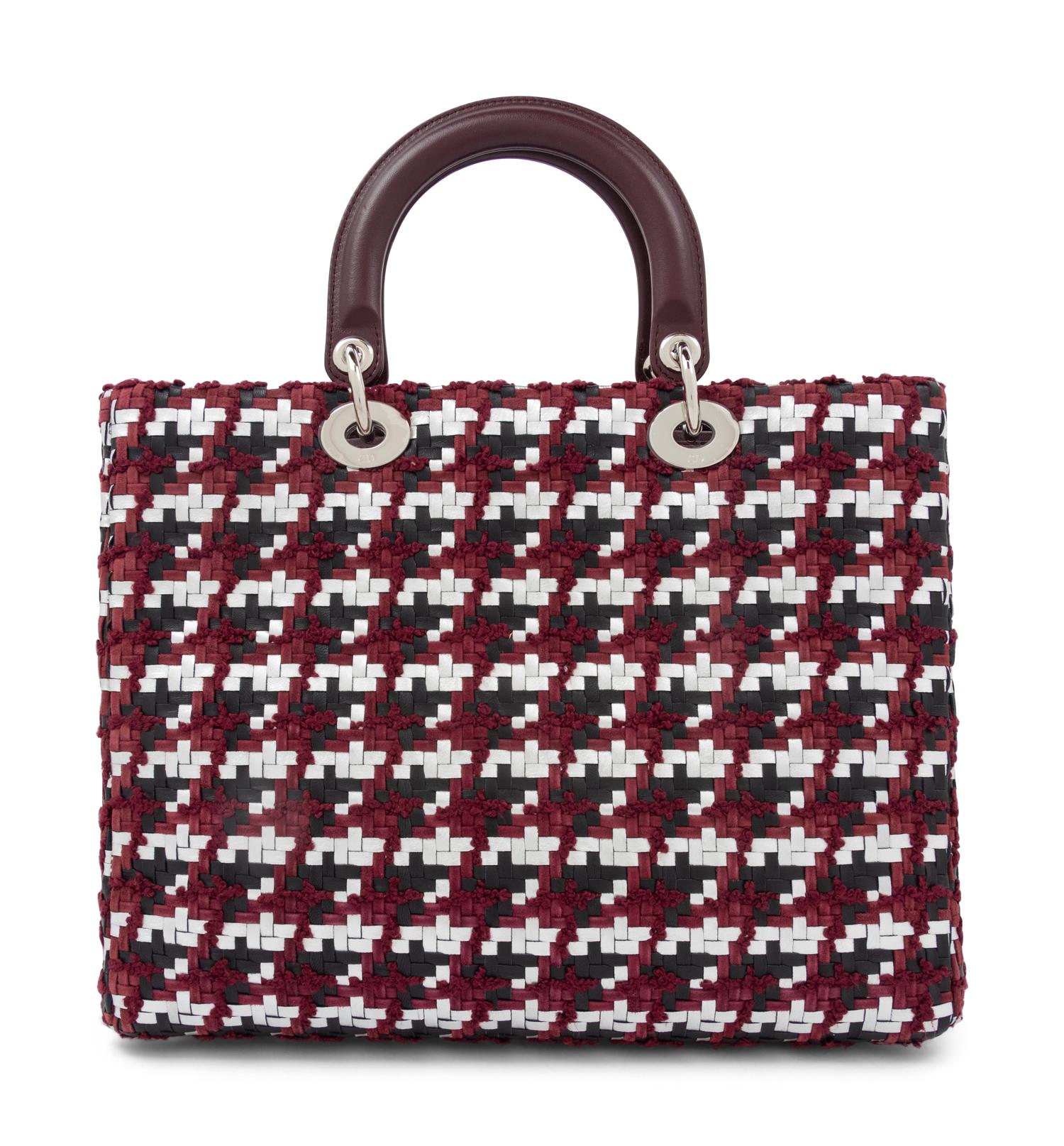 Christian Dior Woven Leather Medium Lady Dior Bag, 2013