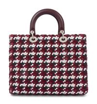Christian Dior Woven Leather Medium Lady Dior Bag, 2013