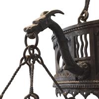 A Wrought Iron Light Fixture 47" W x 47" D x 77" H — Italy, 19th Century