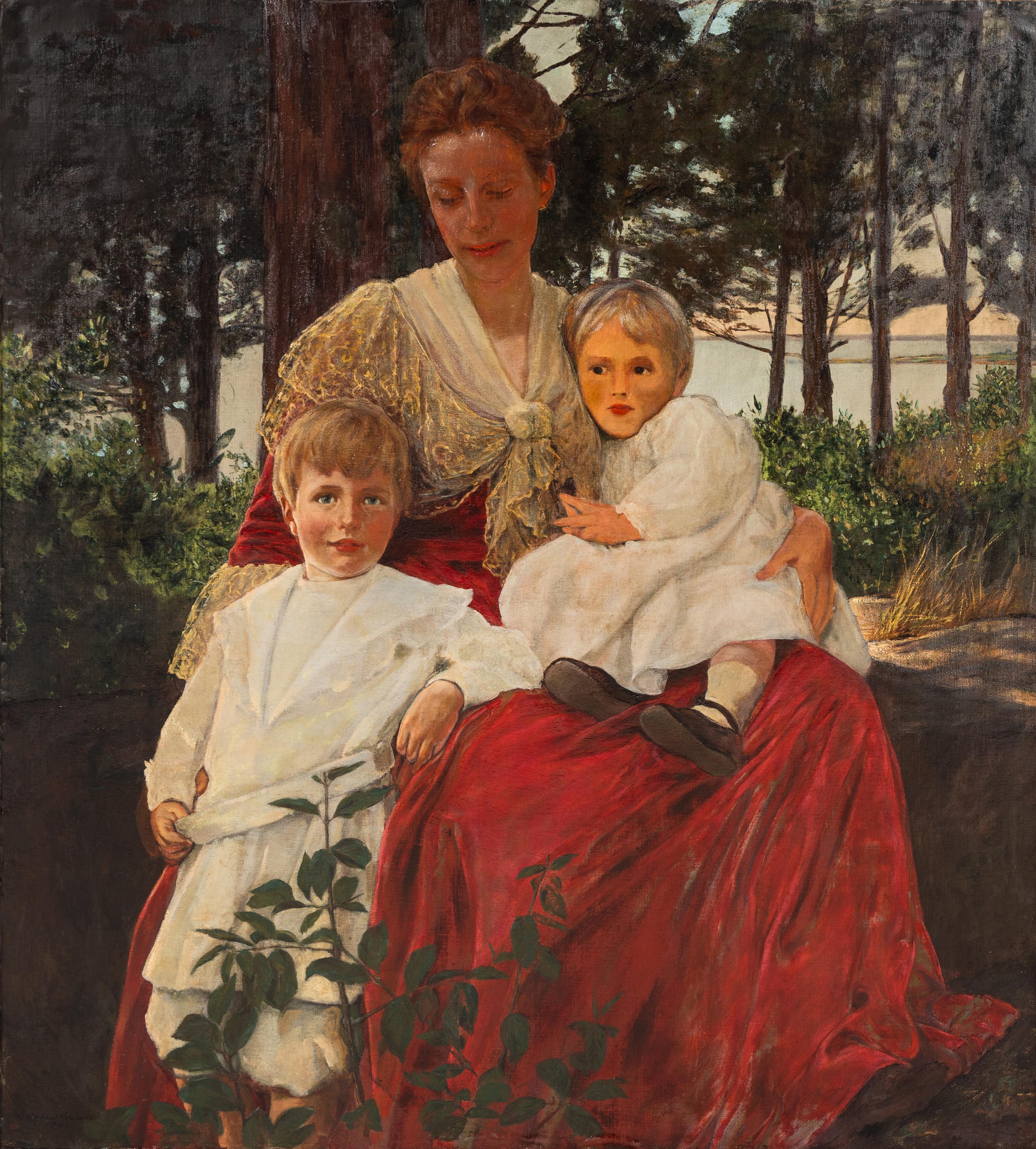 William Sergeant Kendall (American, 1869-1938) — Mrs. Hoyt and Her Sons , 1901