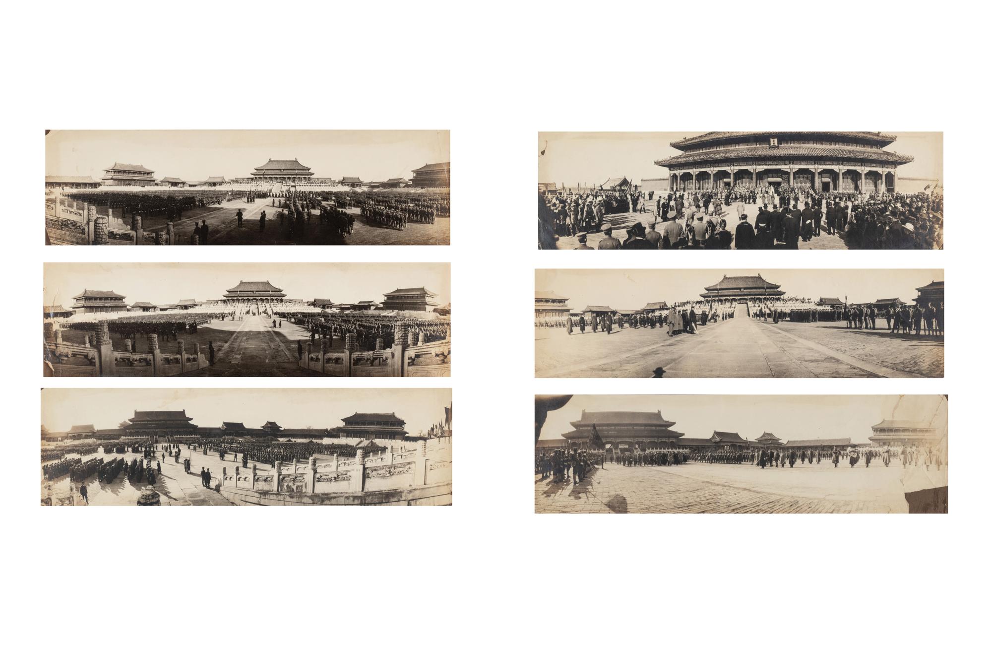 Six Panoramic Photographs of the Hall of Supreme Harmony (Tai-he Dian) During the Boxer Rebellion, 1900