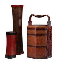 Three Chinese Bamboo Woven Articles