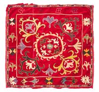 Two Central Asian Textiles 4 feet 3 1/4 x 2 feet 4 1/4 inches (length of longest). — LATE 19TH/EARLY 20TH CENTURY