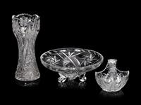 A Group of Nine Cut Glass Articles