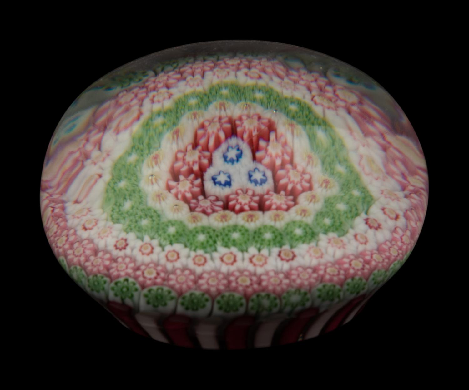 A Concentric Millefiori Glass Paperweight