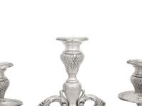 A Pair of American Silver Three-Light Candelabra