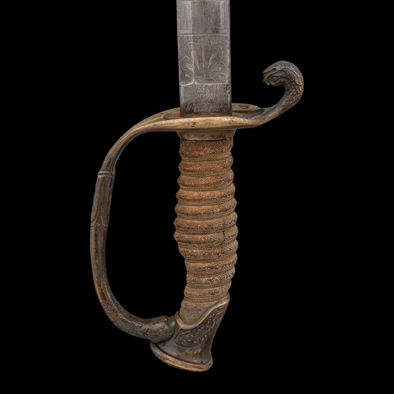 US Model 1852 Naval Officers Sword Presented to Medal of Honor Recipient Edwin Smith