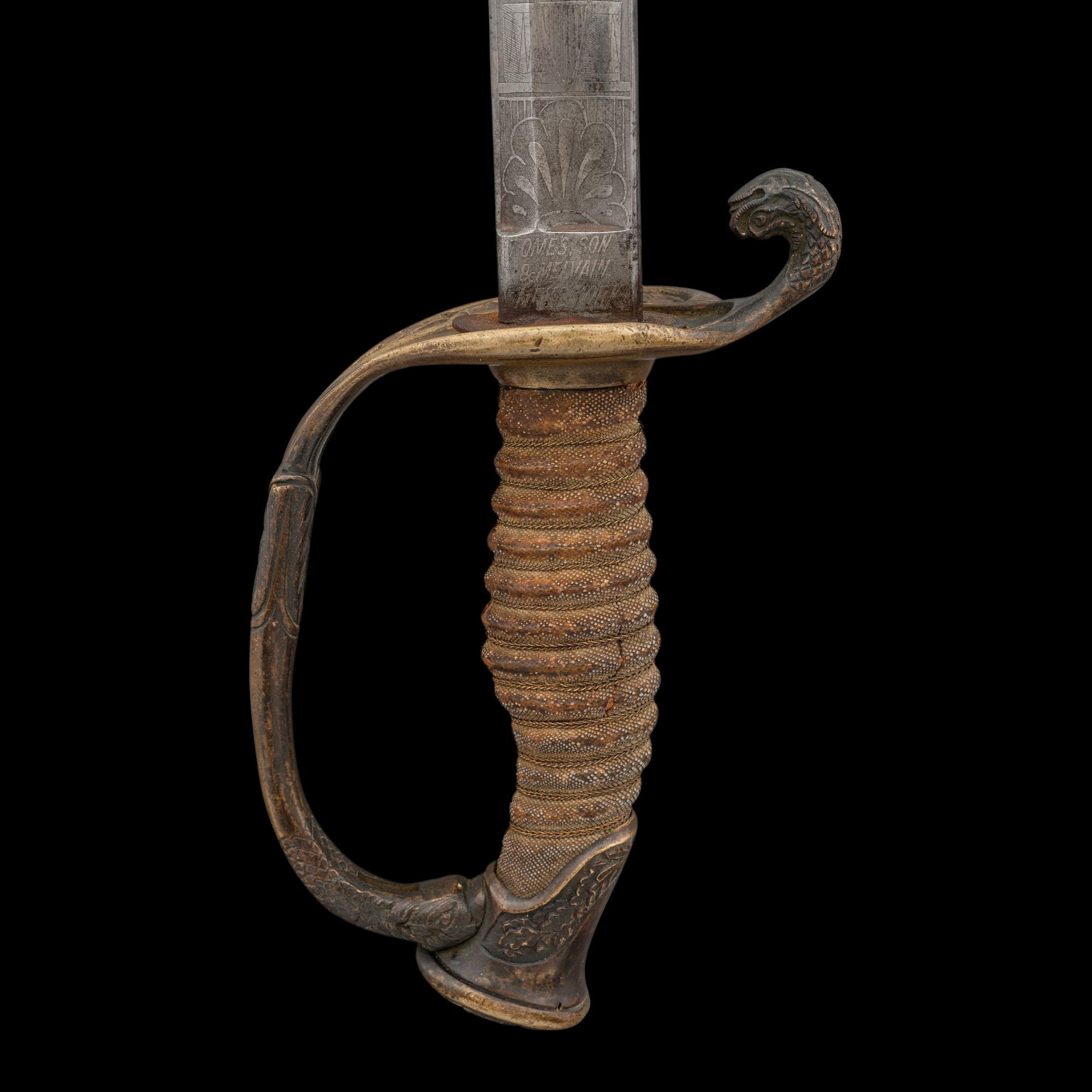 US Model 1852 Naval Officers Sword Presented to Medal of Honor Recipient Edwin Smith