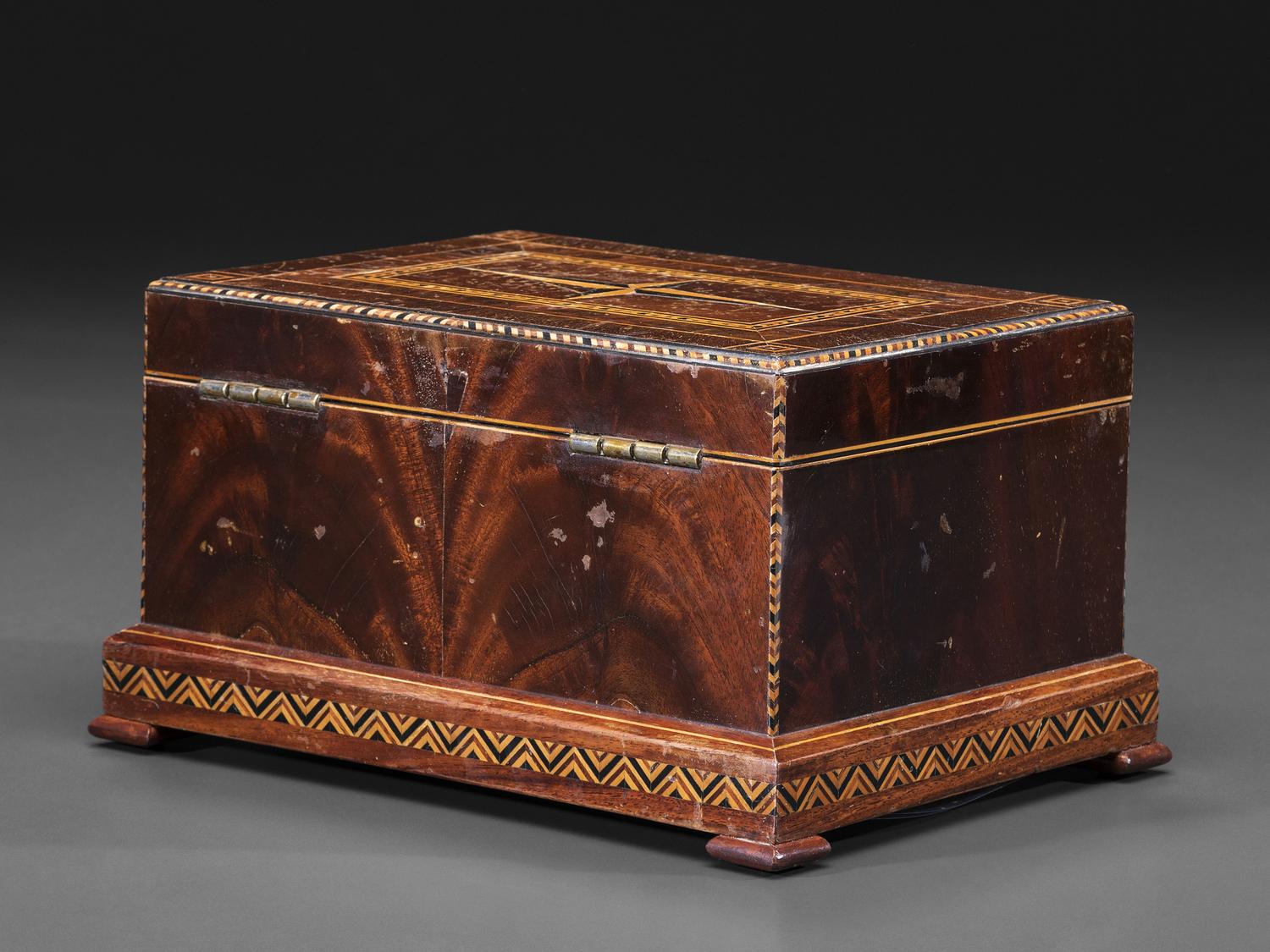 A New York Marquetry Award Sewing or Jewelry Box