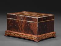 A New York Marquetry Award Sewing or Jewelry Box
