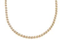 YELLOW GOLD AND DIAMOND NECKLACE