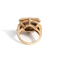 YELLOW GOLD AND ENAMEL SIGNET RING
