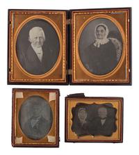 [EARLY PHOTOGRAPHY]. A group of 29 daguerreotypes featuring people with eyeglasses, including: