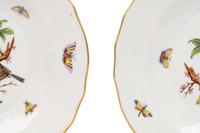 A Set of Twelve Herend Rothschild Bird Porcelain Dessert Plates