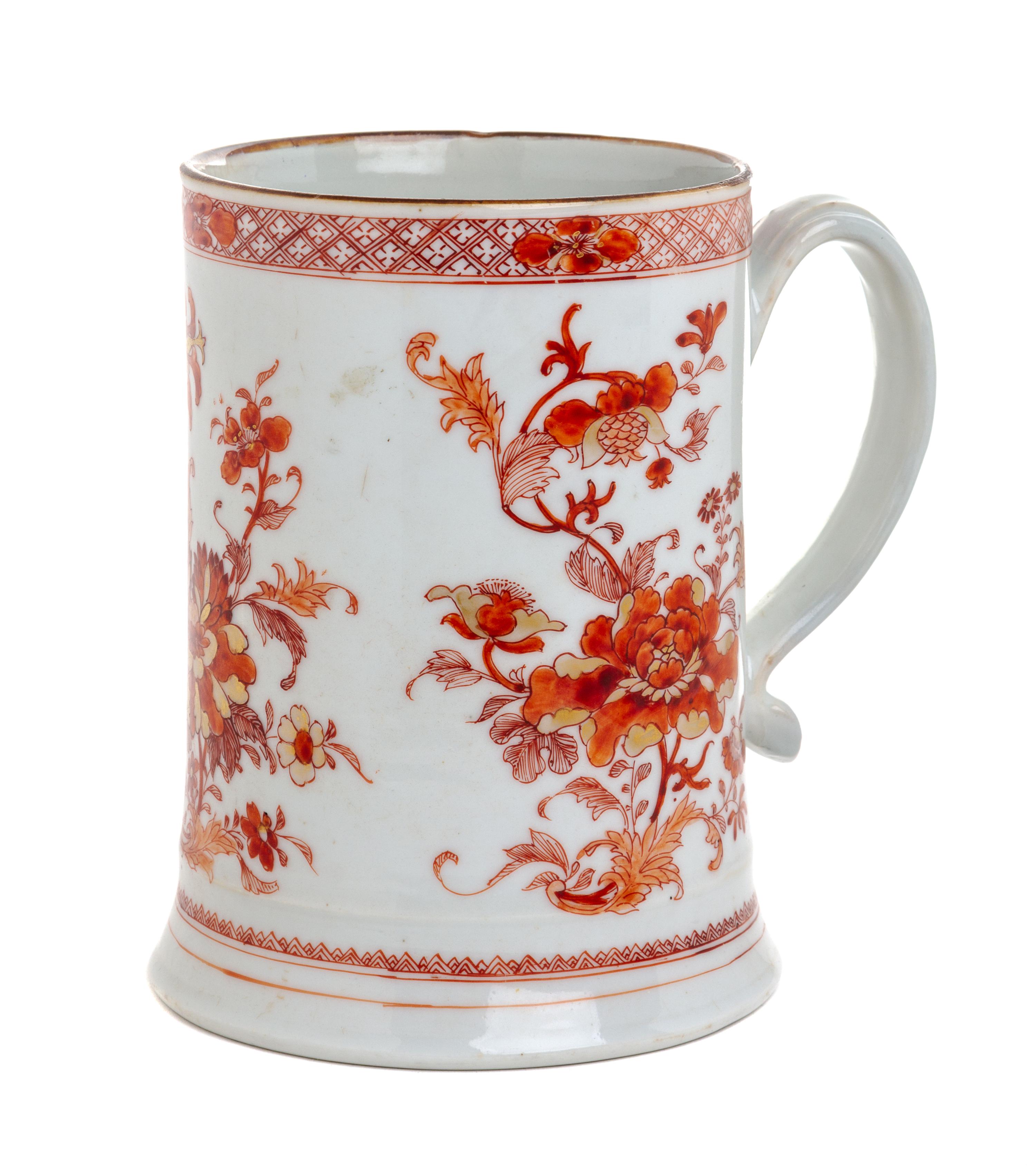 A Chinese Export Porcelain Mug Height 6 inches. — 19TH CENTURY