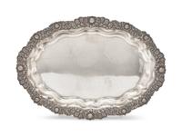 A Tiffany Sterling Silver Chrysanthemum Tray