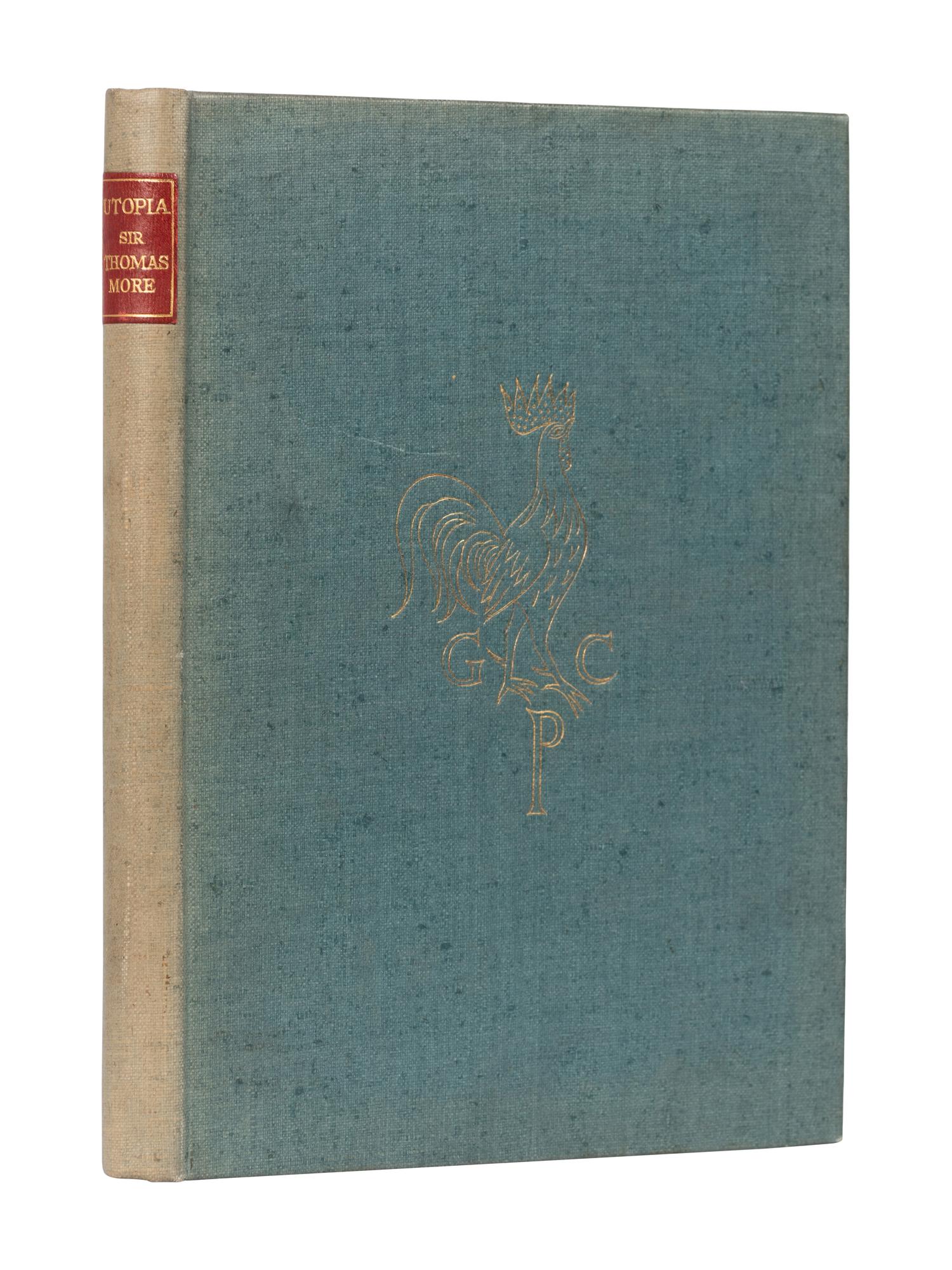 [GOLDEN COCKEREL PRESS]. MORE, Sir Thomas (1478-1535). Utopia. Ralph Robinson, translator. A.W. Reed, editor. Waltham Saint Lawrence, Berkshire: The Golden Cockerel Press, 1929.