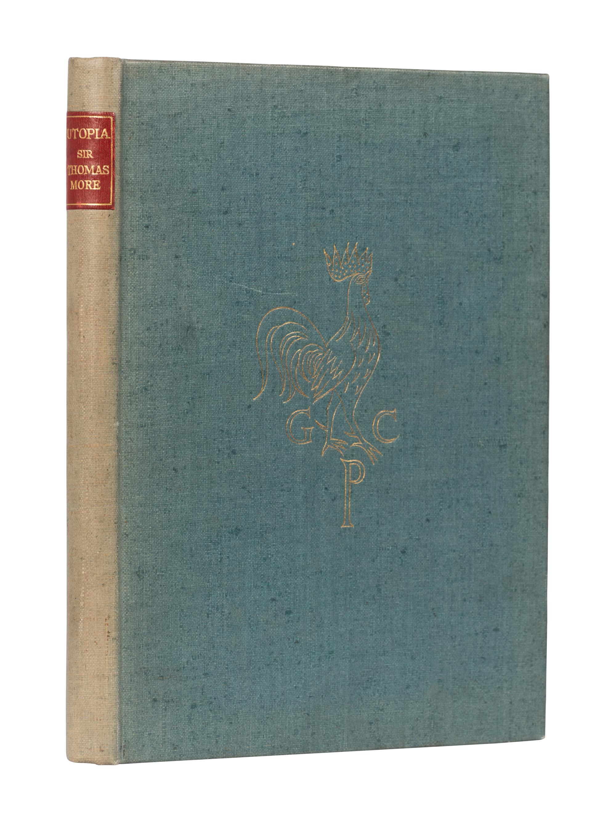 [GOLDEN COCKEREL PRESS]. MORE, Sir Thomas (1478-1535). Utopia. Ralph Robinson, translator. A.W. Reed, editor. Waltham Saint Lawrence, Berkshire: The Golden Cockerel Press, 1929.