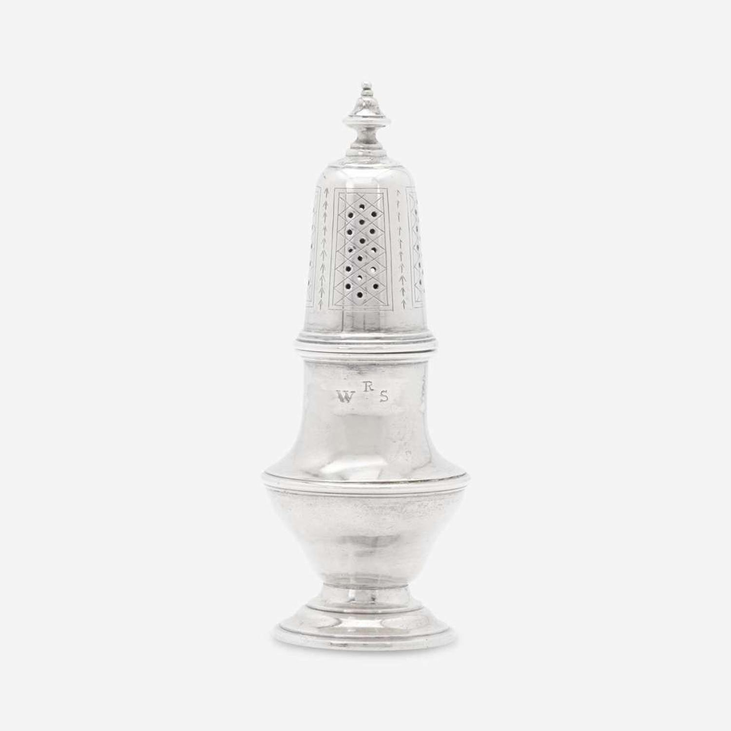 A silver caster Samuel Minott (1732-1803), Boston, MA, circa 1760