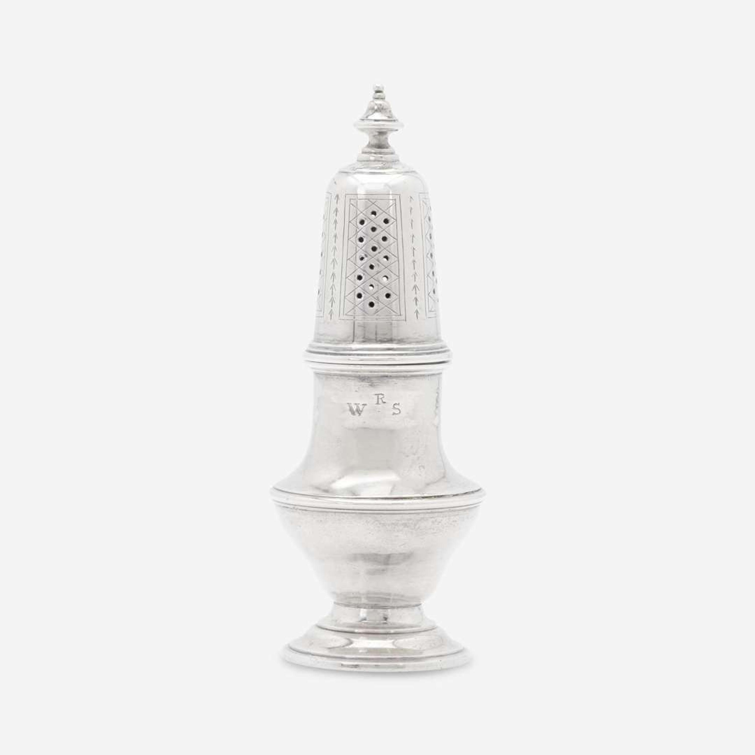 A silver caster Samuel Minott (1732-1803), Boston, MA, circa 1760