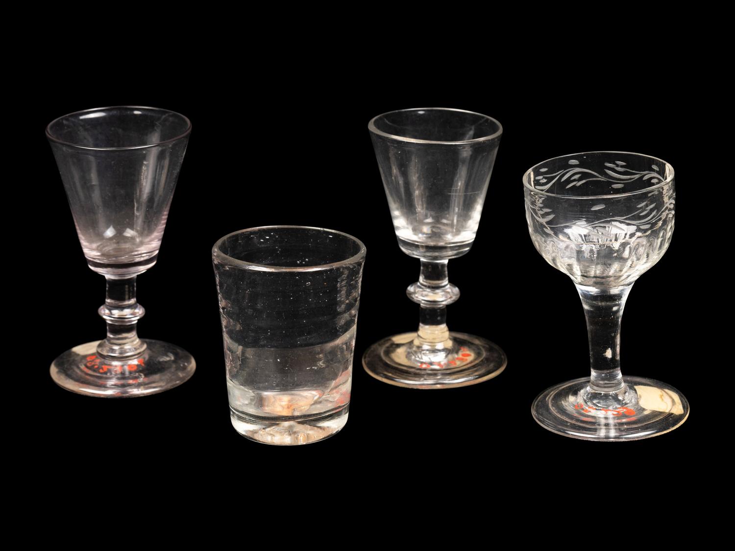 A Group of English Stemware and Drinking Articles