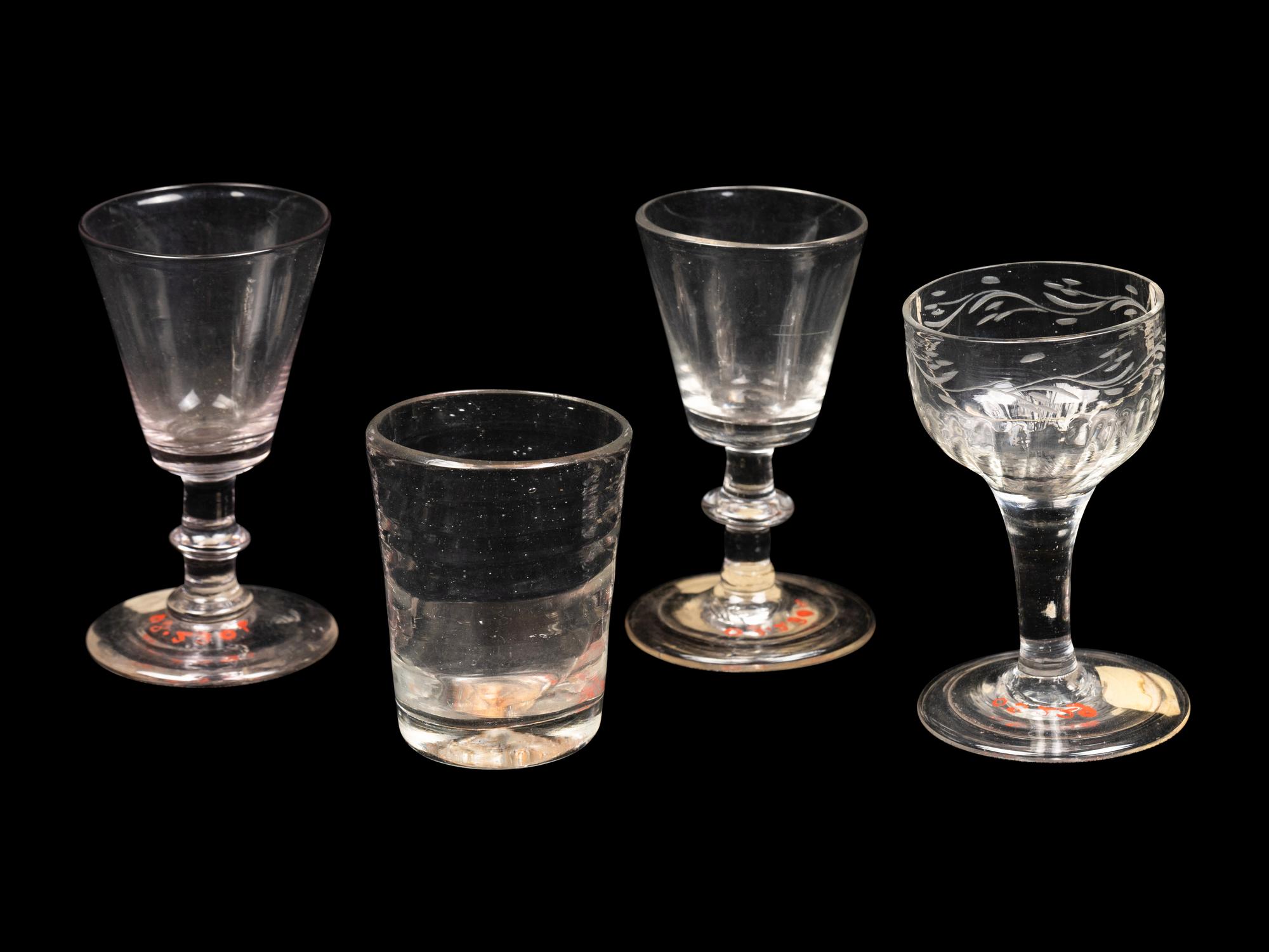 A Group of English Stemware and Drinking Articles
