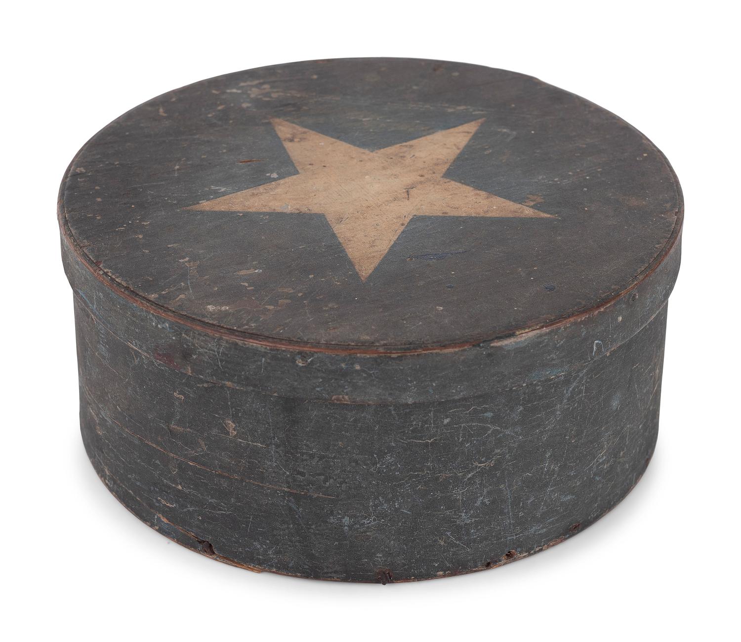 Three Round Paint Decorated Boxes