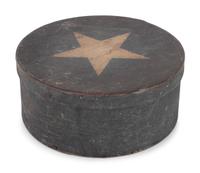 Three Round Paint Decorated Boxes