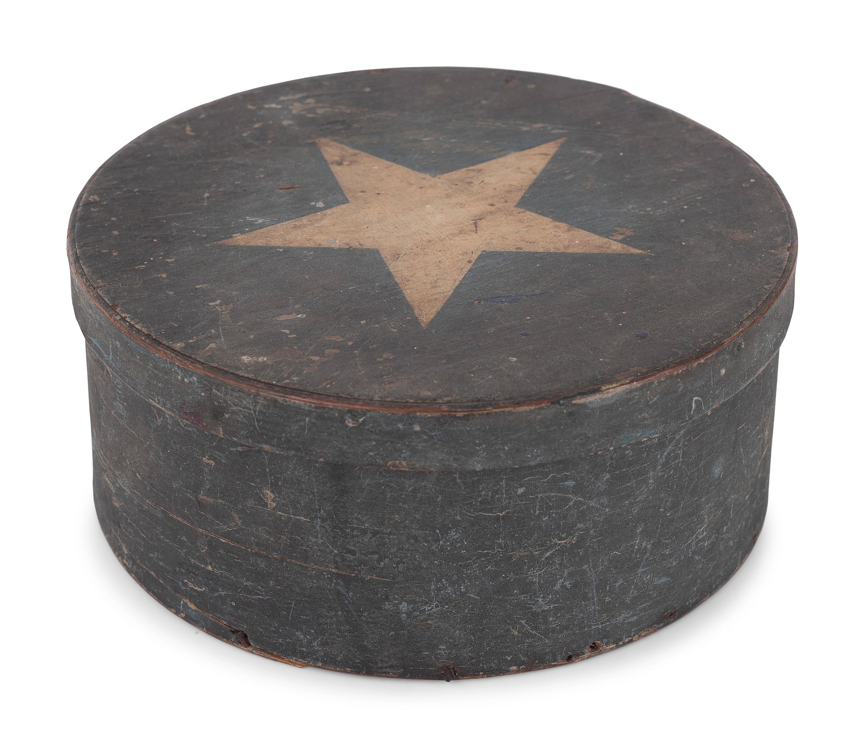 Three Round Paint Decorated Boxes