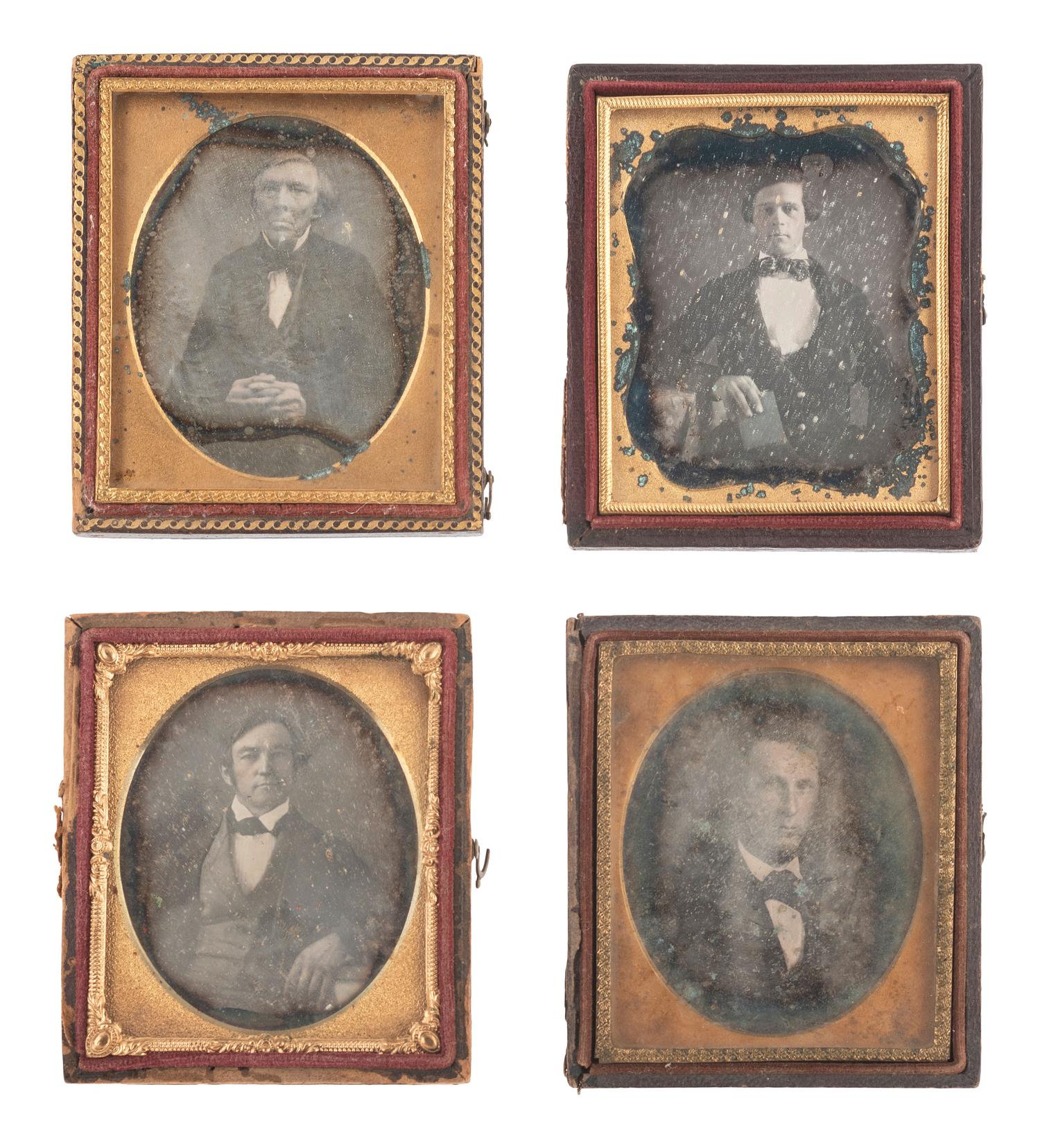 [EARLY PHOTOGRAPHY]. 36 sixth plate daguerreotypes featuring men of varying ages.