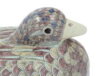 A Chinese Export Porcelain Goose Tureen