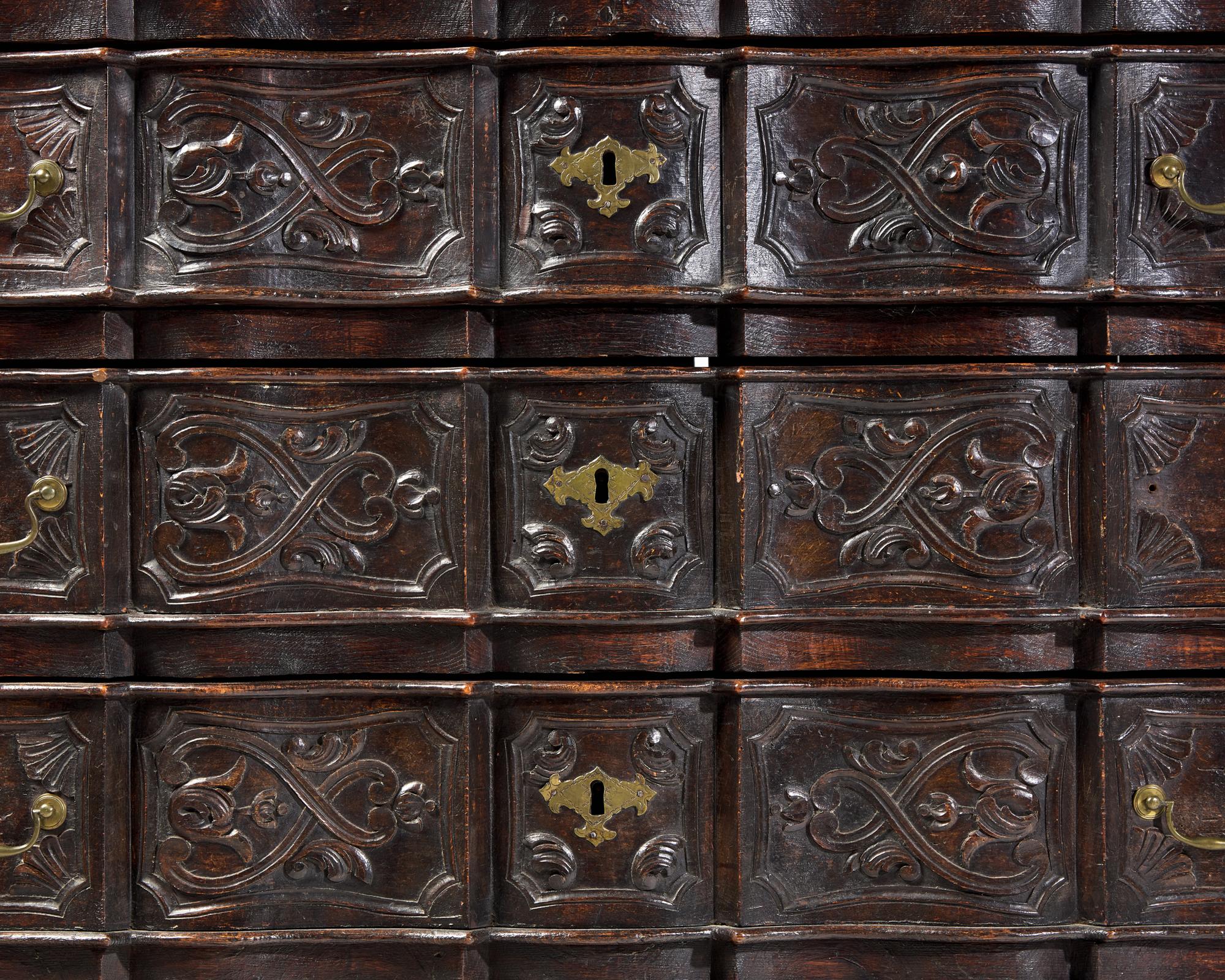 An Indo-Portuguese Hardwood Chest of Drawers