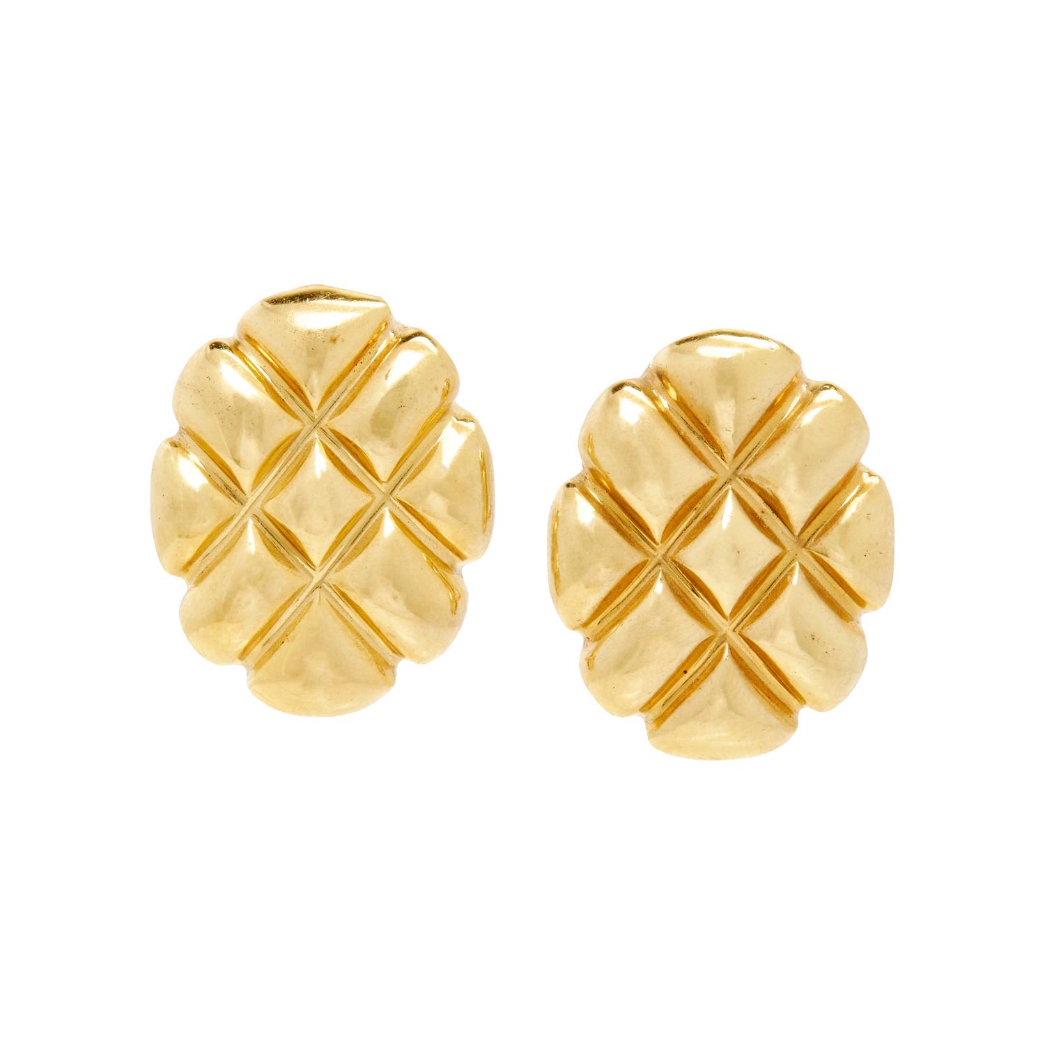 YELLOW GOLD CLIP EARRINGS