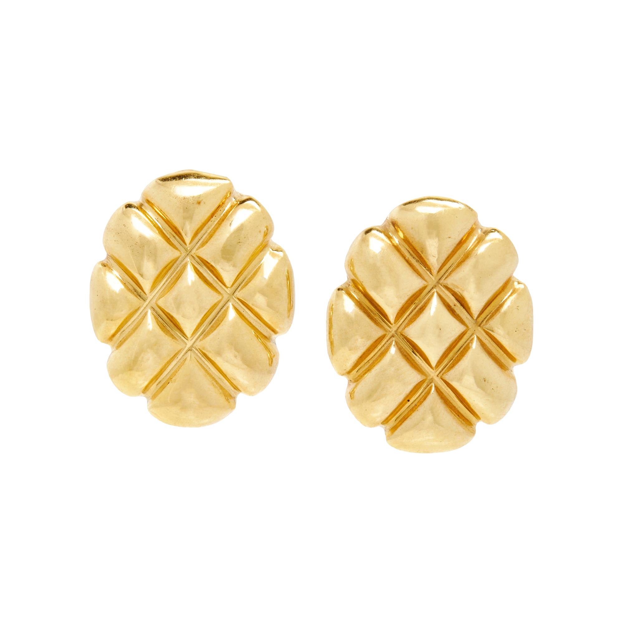 YELLOW GOLD CLIP EARRINGS