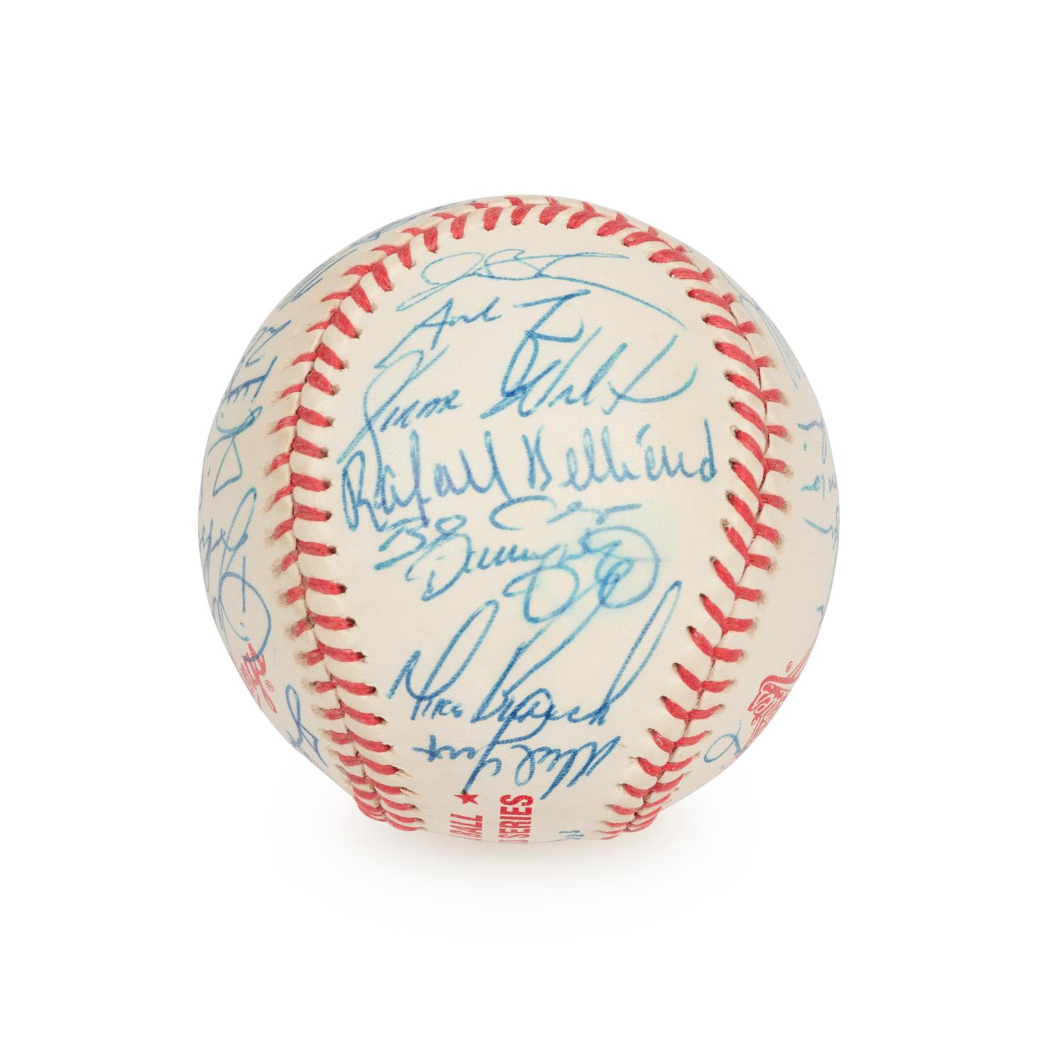 A 1995-96 Atlanta Braves Team Signed Autograph Baseball (Beckett Authentication Services)