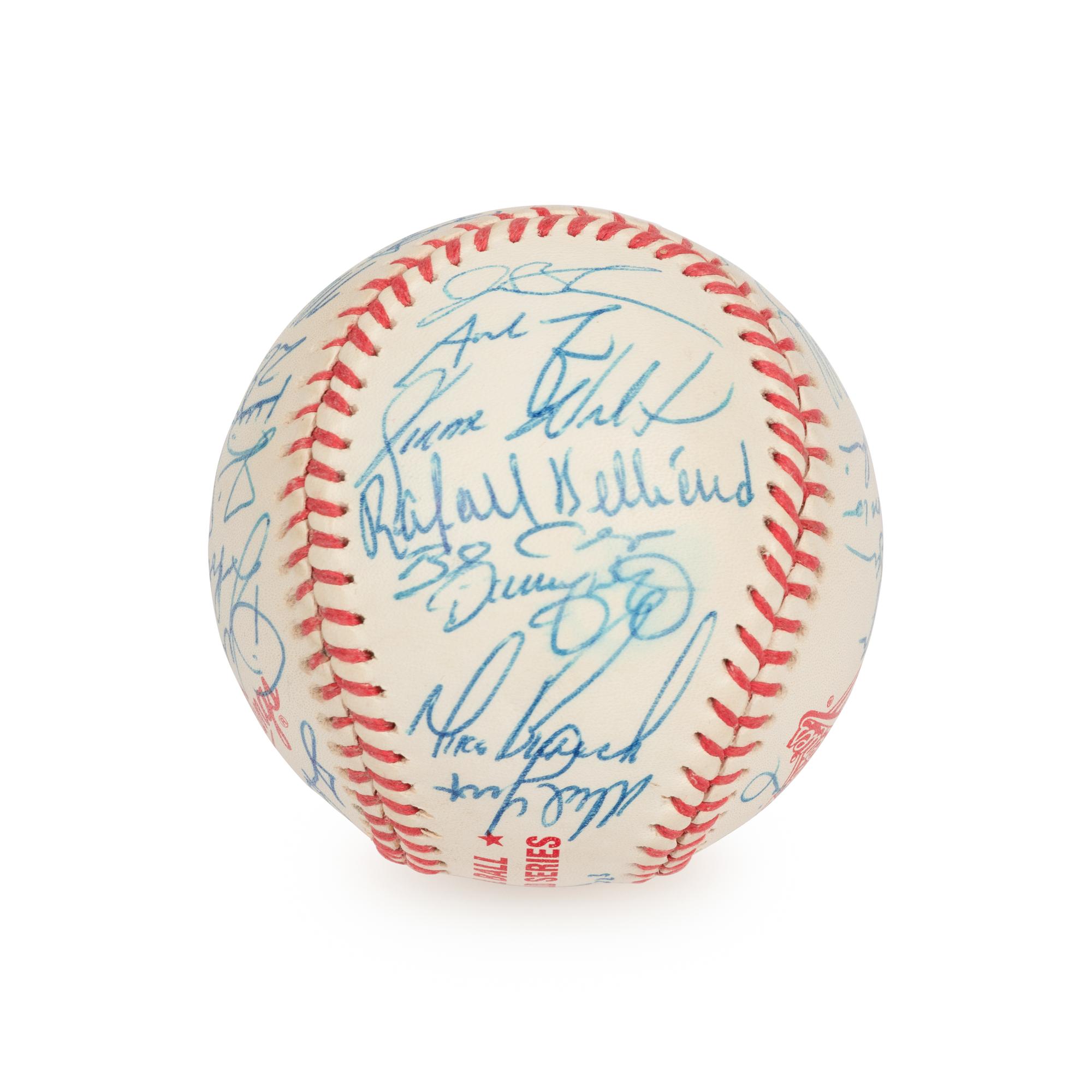 A 1995-96 Atlanta Braves Team Signed Autograph Baseball (Beckett Authentication Services)