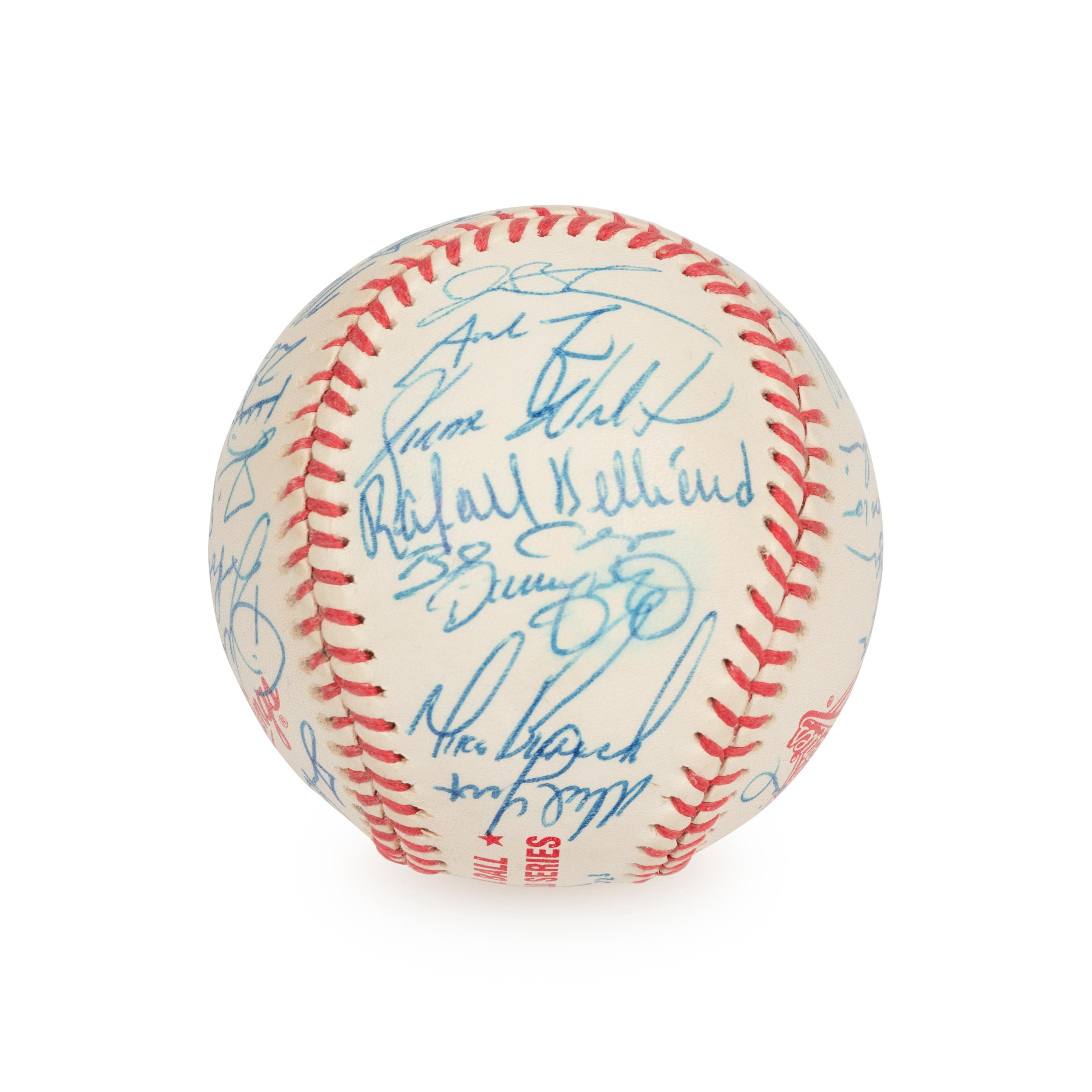 A 1995-96 Atlanta Braves Team Signed Autograph Baseball (Beckett Authentication Services)
