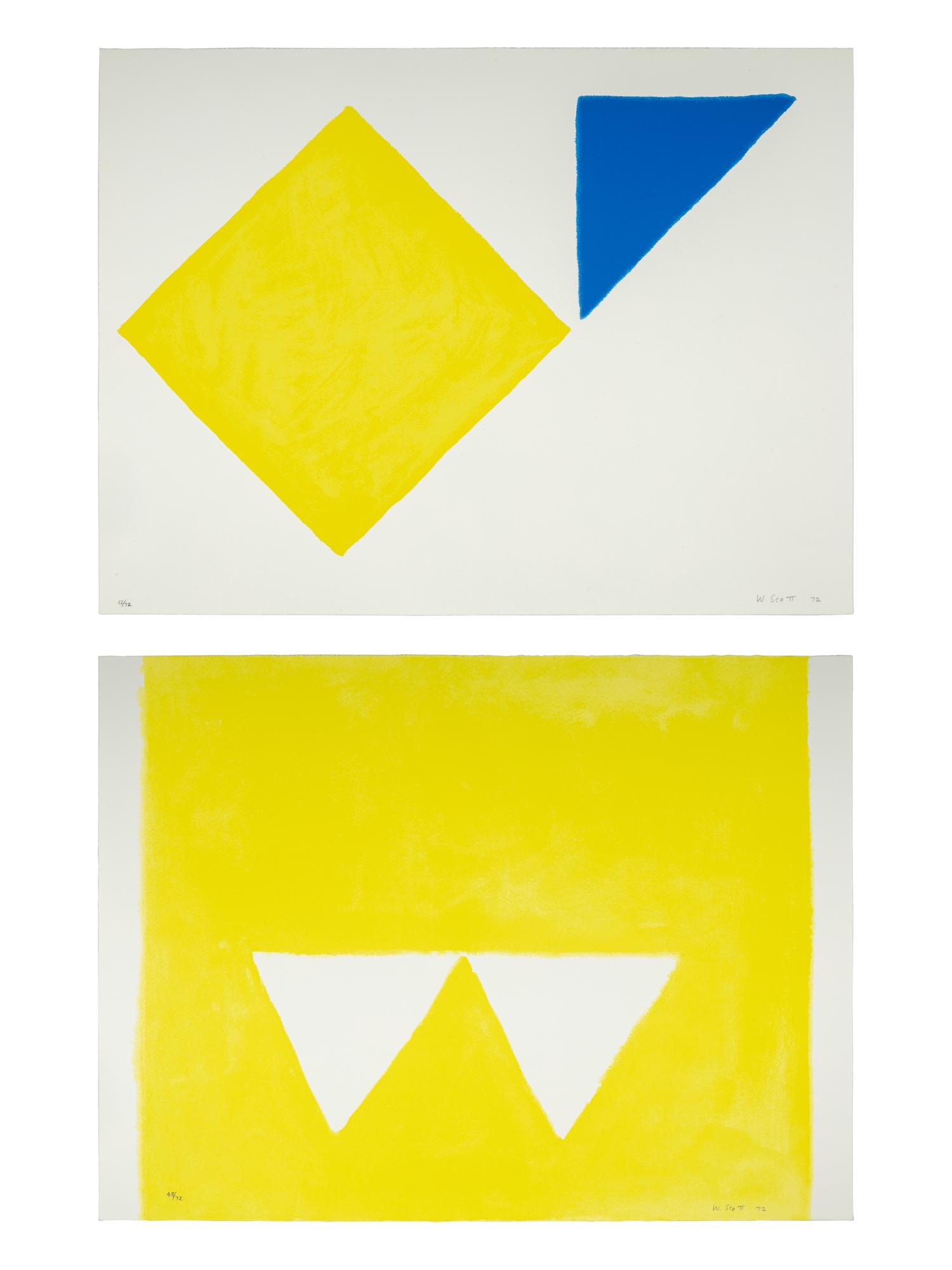 Second Triangles and Yellow Square Plus Quarter Blue (two prints from A Poem for Alexander ), 1972