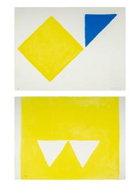 Second Triangles and Yellow Square Plus Quarter Blue (two prints from A Poem for Alexander ), 1972