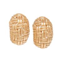 HENRY DANKNER, YELLOW GOLD EARCLIPS