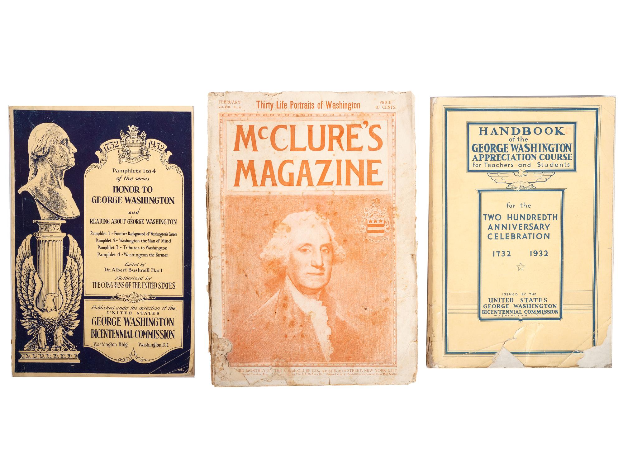 [WASHINGTON, George (1732-1799)]. A group of biographies, histories, and catalogues of portraits, comprising: