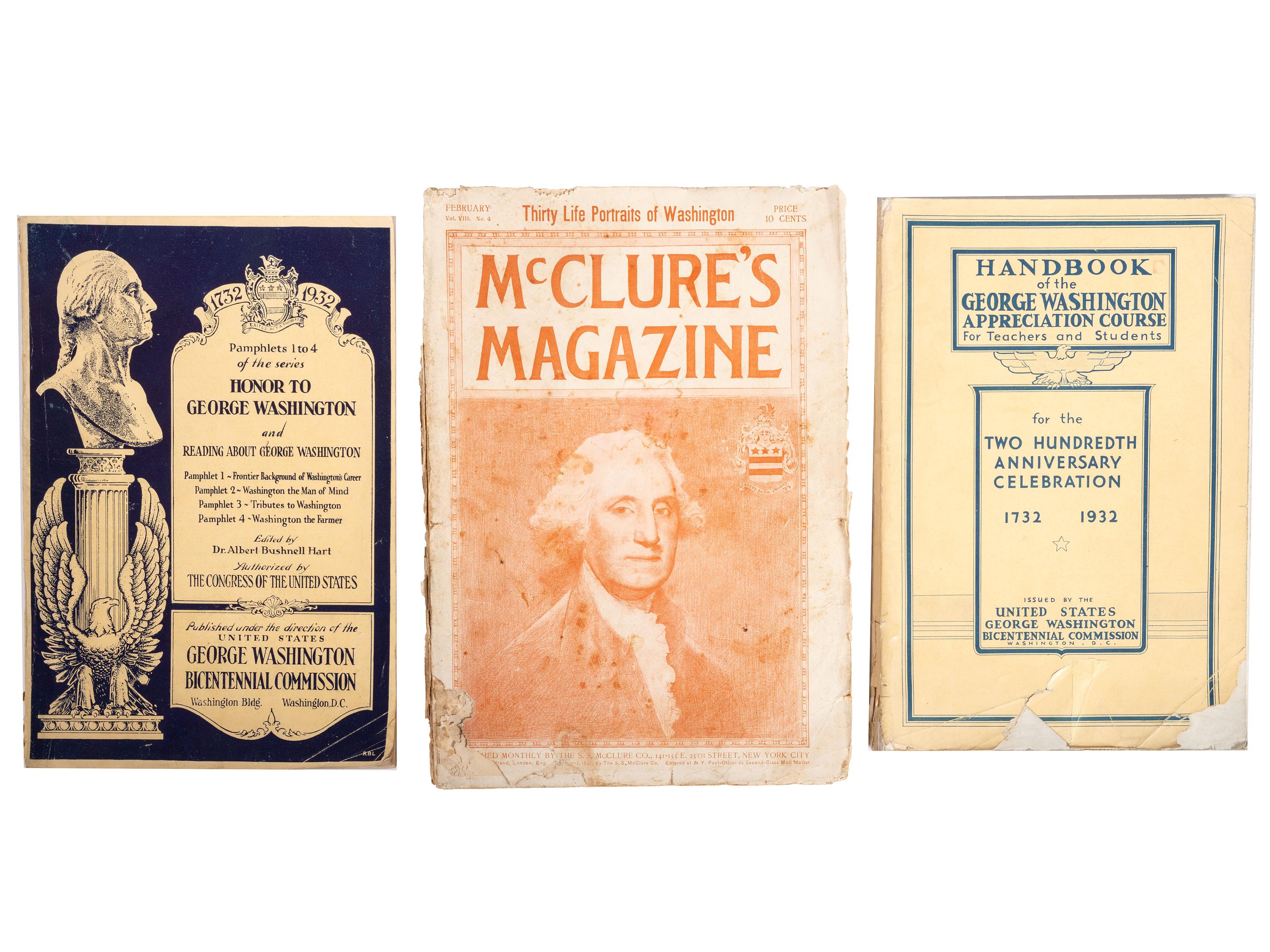[WASHINGTON, George (1732-1799)]. A group of biographies, histories, and catalogues of portraits, comprising: