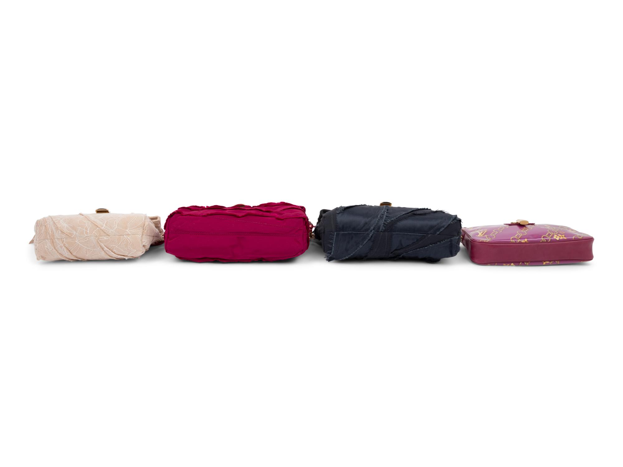 Four Designer Handbags: Three Nina Ricci and One Louis Vuitton c.2006