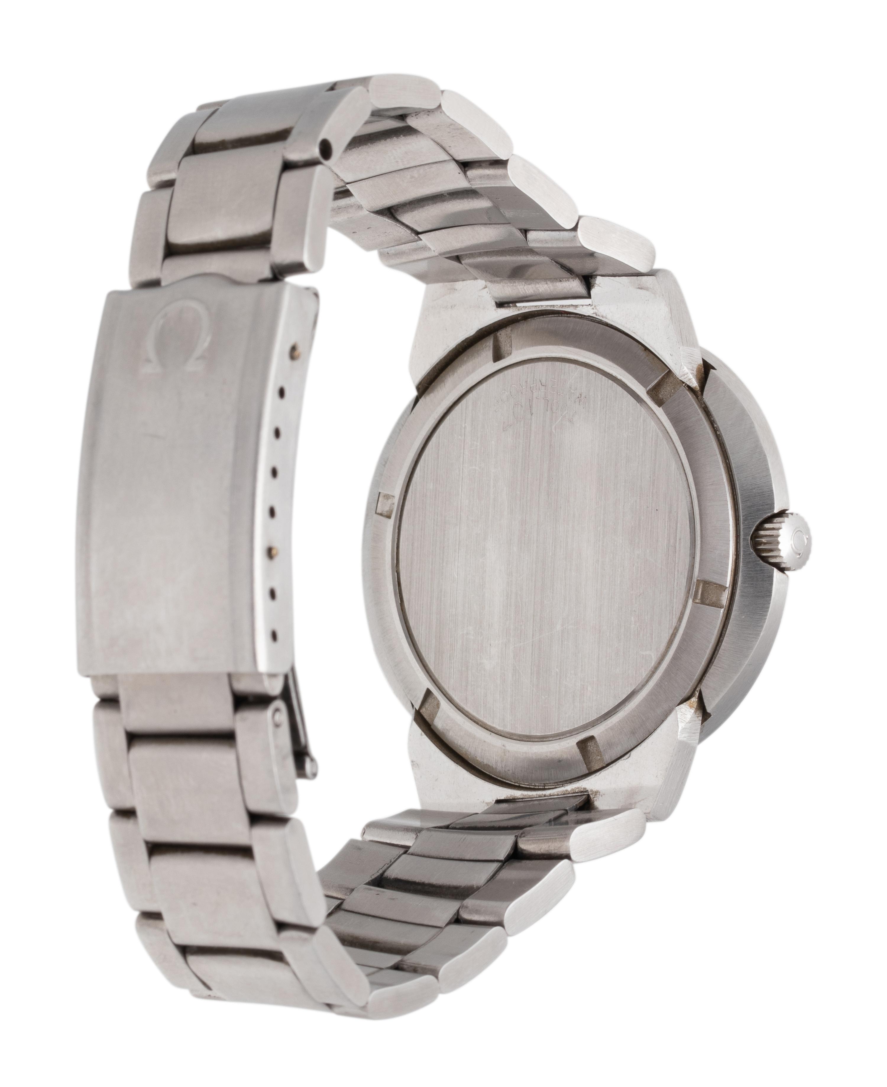 OMEGA, VINTAGE, STAINLESS STEEL 'DYNAMIC' WRISTWATCH