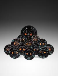 Service Visage Noir (the complete set comprising one dish and 12 plates, A.R. 35-47)