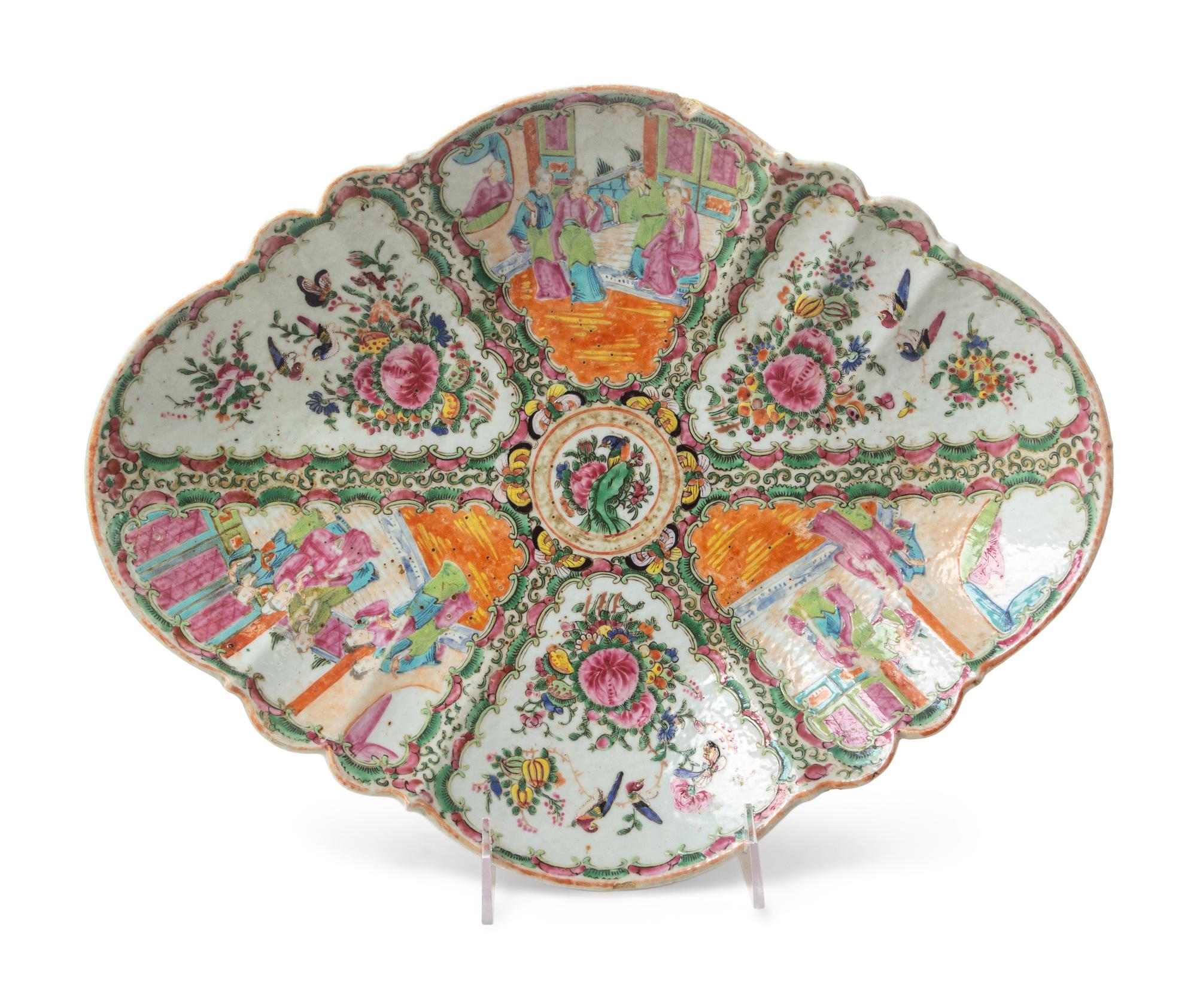 Five Chinese Famille Rose Porcelain Articles