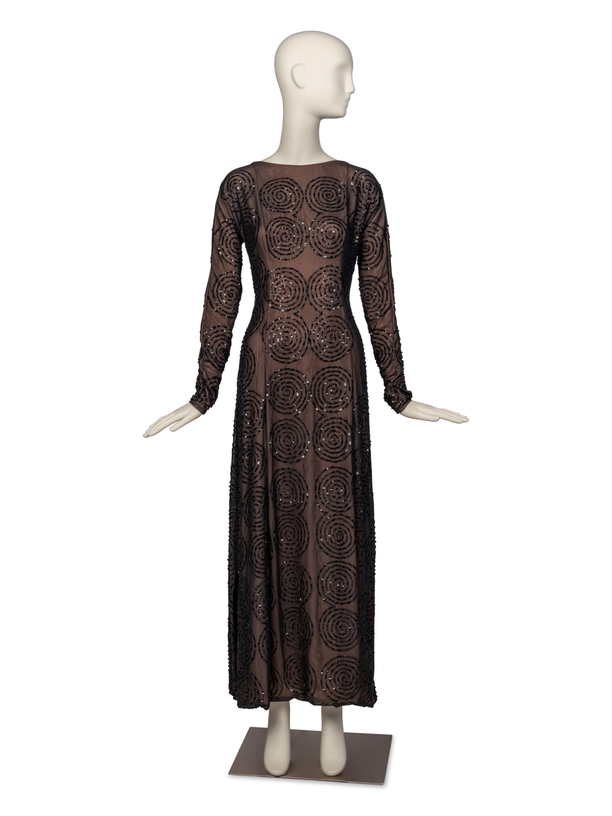 Carolina Herrera Sequined Evening Dress, 2000s