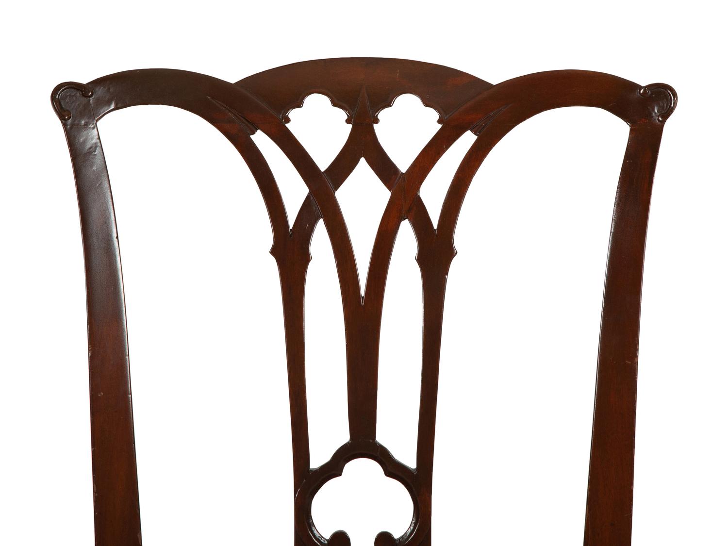 A Pair of American Chippendale Mahogany Side Chairs