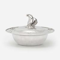 Georg Jensen Lidded Vegetable Dish, Model 228D, Denmark, circa 1925-32